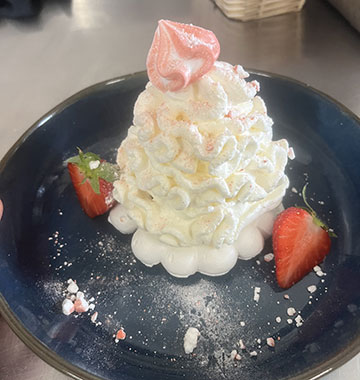 Plat au restaurant dans les Cévennes, l’auberge du Cap