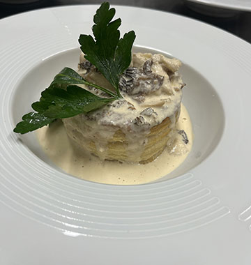 Plat au restaurant dans les Cévennes, l’auberge du Cap