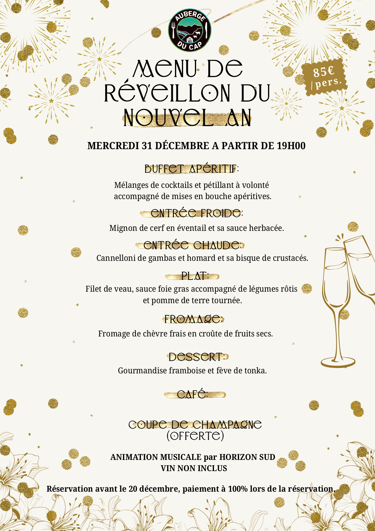 menu nouvel an